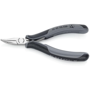 Knipex 35 42 115 ESD Electronics Pliers Bent Nose chrome-plated 115mm ESD